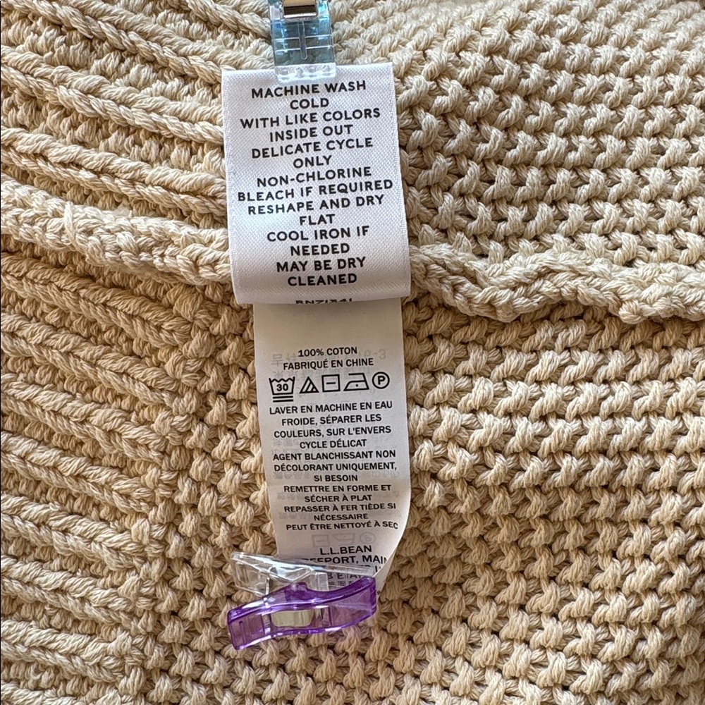 NWOT L.L. Bean Cream Turtleneck Sweater - Picture 5 of 8